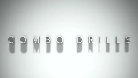 combo drills 3D title animation white t... | Stock Video | Pond5
