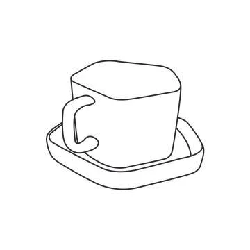 A combo of tea cup or mug for drinking tea or coffe vector Stock Illustration