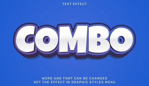 Combo text effect template in 3d design Illustration