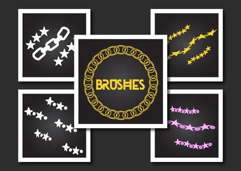 Combo Vector Of Illustrator Brushes Illustrazione stock