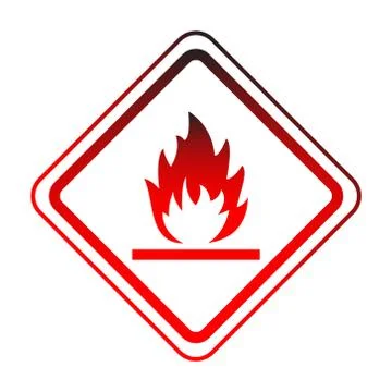 Combustible attention vector sign Stock Illustration