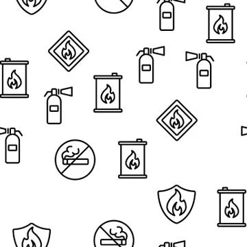 Combustible Products Vector Seamless Pattern Stockillustratie