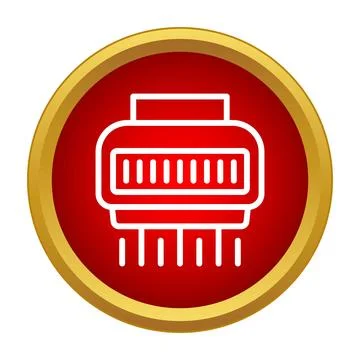 Combustion engine firing chamber red icon concept 库存插图