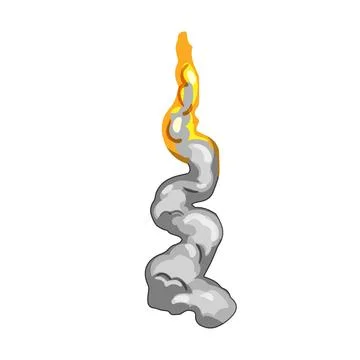 Combustion rocket fire trail cartoon vector illustration イラスト素材