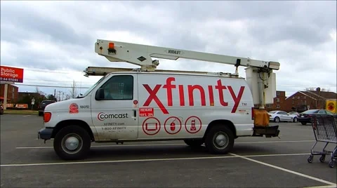 Comcast Xfinity cable van Stock Footage 44567743