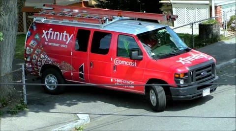 Comcast XFinity van Video stock 40545622