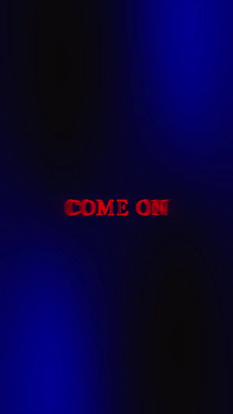Come on Text Animation on Black Background Vertical. Stock Footage 246128887