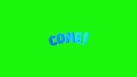Come text animation on green screen Stock-Footage 334772748