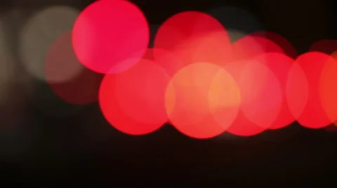 Come Together - Red lights with Real Bokeh Video stock 44265288