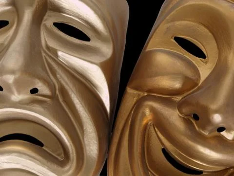 Comedy and tragedy masks Stock Photos