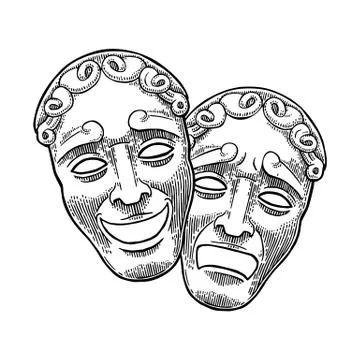 Theater Masks Stock Illustrations – 10,840 Theater Masks Stock