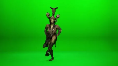 Comedy Armed Orc Dance Integration Stock Footage 319642118