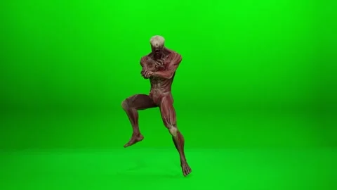 Comedy Biochemical Monster Dance for Games Stock Footage 319822583