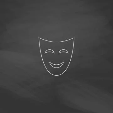 Comedy mask computer symbol Stock Illustration