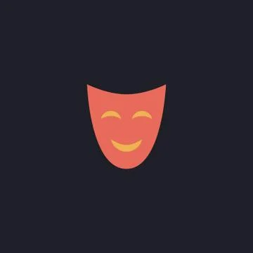Comedy mask computer symbol Stock Illustration