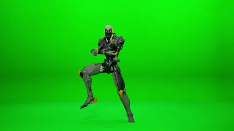 Comedy Mecha Humanoid Dance for Games Stock Footage 322218439