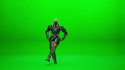 Comedy Mecha Machine Dance for Games Stock Footage 322166735