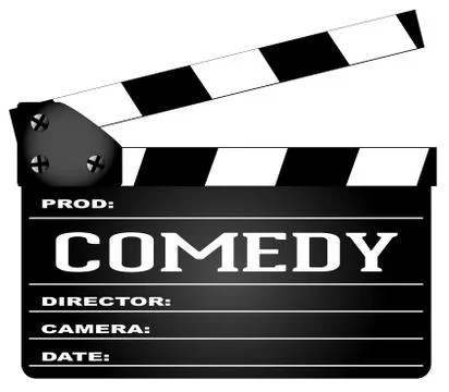 Comedy Movie Clapperboard Illustrazione stock