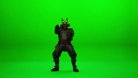 Comedy Samurai Warrior Slow Motion VFX Stock Footage 322101253