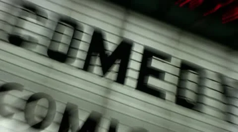 'Comedy' Show Marquee Sign Stock-Footage 9801478