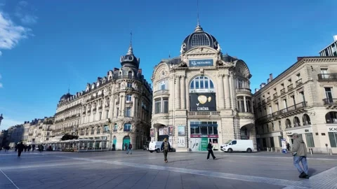 Comedy Square - Neoclassical Architecture Public Plaza. Stock-Footage 329249187