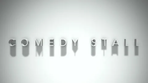 Comedy stall 3D title animation white text on a white background Stock Footage 298896221
