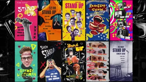 Comedy Stand Up Stories Pack Stock After Effects