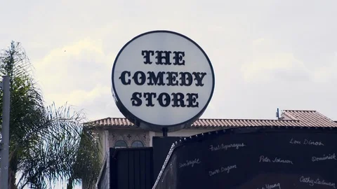 Comedy Store Sign Close Stock Footage 128021024