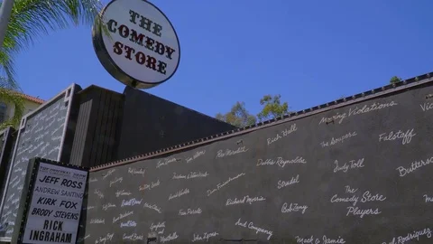 The Comedy Store at Sunset Boulevard in Los Angeles Stock Footage 77571567