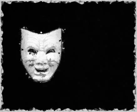 Comedy theatre mask Stock Illustration