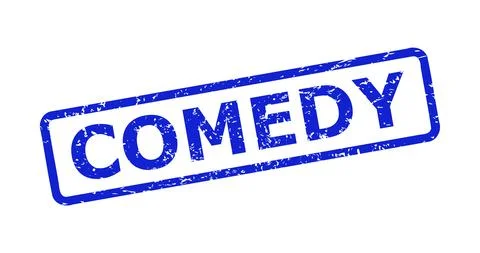 COMEDY Watermark with Unclean Surface and Rounded Rect Frame Stock Illustration