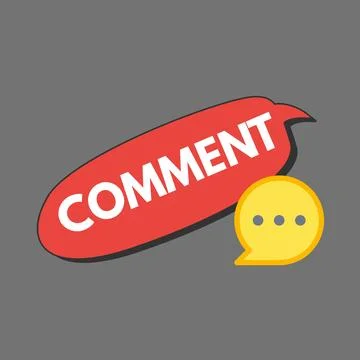 Coment button icon with speech bubble to speak out concept - 1 Illustration