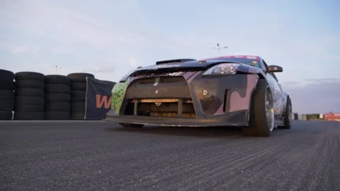 Comercial racing car 스톡 동영상 137764532