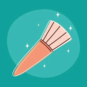Comestic brush icon Stock Illustration