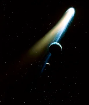 Comet and earth Stock Illustration