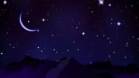 Comet on the background of night mountains Stock Footage 107887759