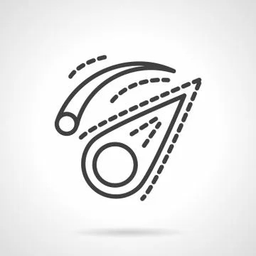 Comet black line design vector icon Stock Illustration