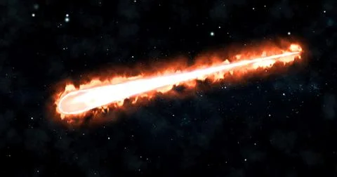 A comet, End of the world. Astronomy. An asteroid. Stock Illustration