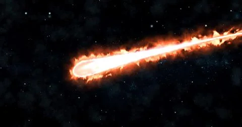 A comet, End of the world. Astronomy. Stock Illustration