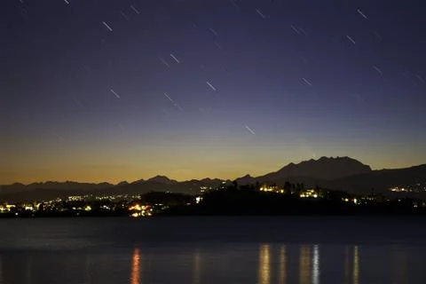 Comet at the evening Stock Photos