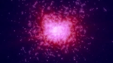 The comet explodes. Energy emission. The background. Stock Footage 252306222