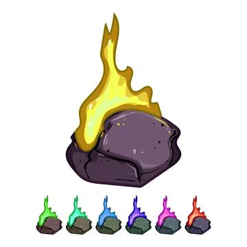 Comet falling meteor cartoon vector graphic Stock Illustration