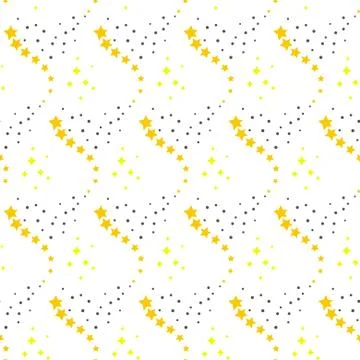 Comet falling star seamless vector pattern Illustrazione stock