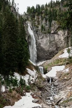 Comet Falls in the Spring Stock Photos
