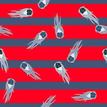 Comet fly seamless pattern. Design meteorite rain . Repeated Stock Illustration