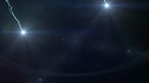 Comet flying across the night sky Stock Footage 20433458