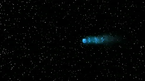 Comet Flying Through Space Stock Footage 354045