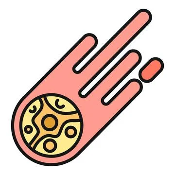 Comet flying through space illustration icon design Ilustración de archivo