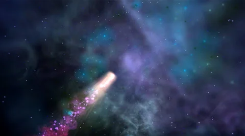 Comet in Gas-dust cloud Stock Footage 49798884