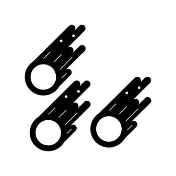 Comet Group Falling Icon Vector Template EPS10 File Stock Illustration